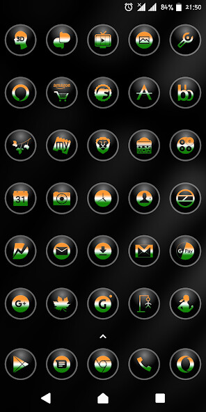Run android online APK Tri Color Icons [Free, No ads] from MyAndroid or emulate Tri Color Icons [Free, No ads] using MyAndroid